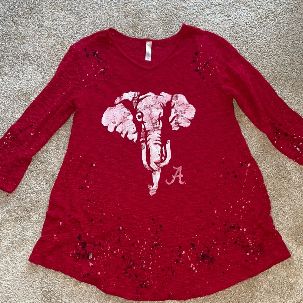 University of Alabama elephant and script A logo sweater. Large. P. Michael